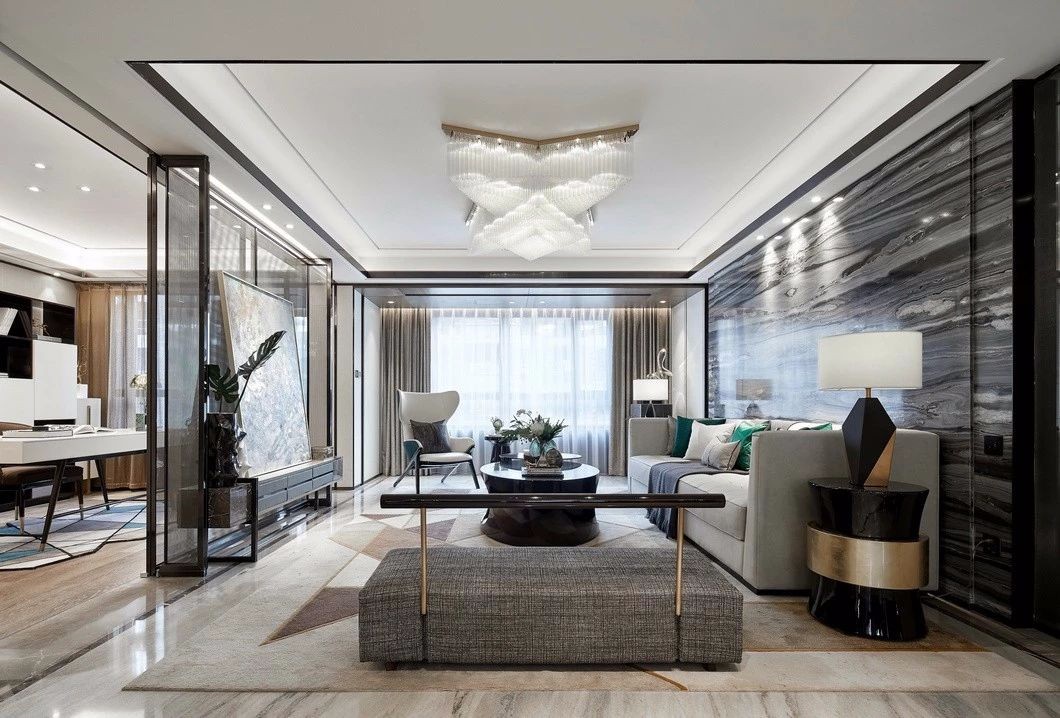 裝修案例現(xiàn)代輕奢風(fēng)格室內(nèi)裝修效果圖-客廳 裝修案例現(xiàn)代輕奢風(fēng)格室內(nèi)裝修效果圖-客廳