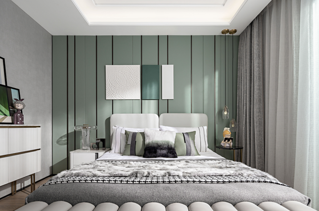 簡歐輕奢風格室內設計家裝案例-臥室 簡歐輕奢風格室內設計家裝案例-臥室