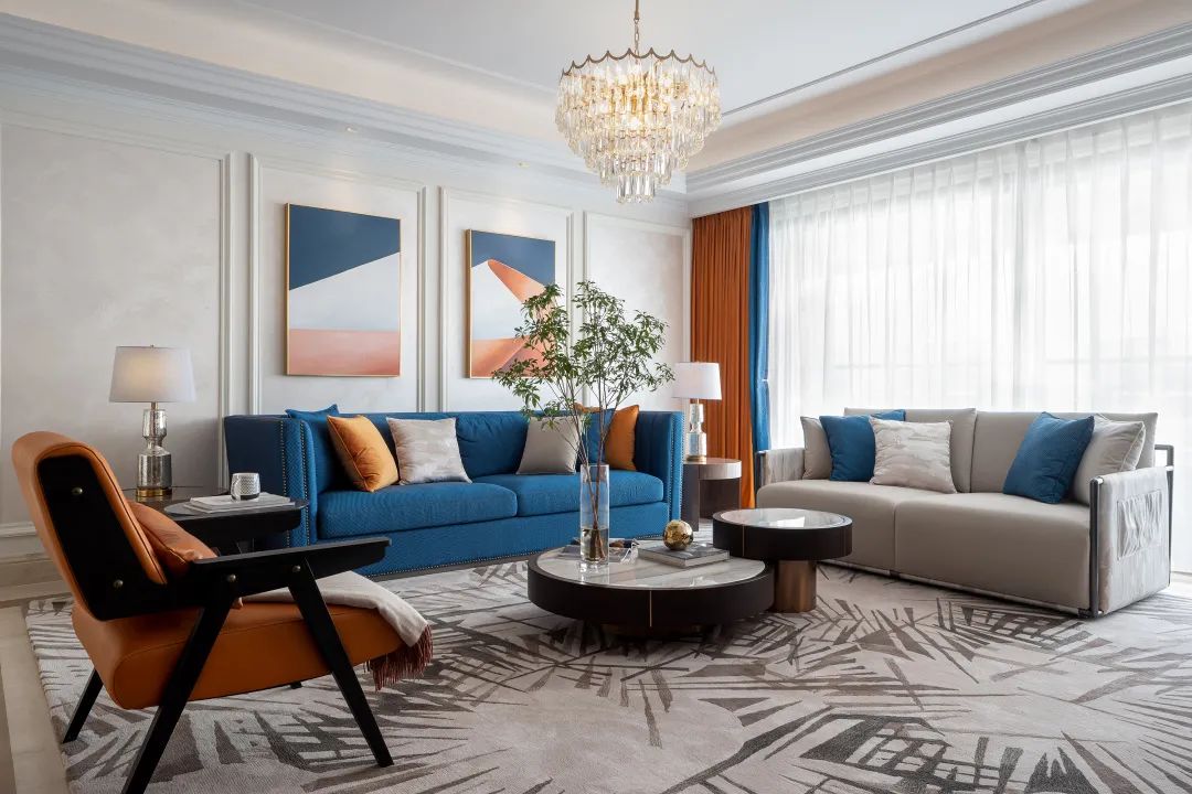 裝修案例現代輕奢風格室內裝修效果圖-客廳 裝修案例現代輕奢風格室內裝修效果圖-客廳