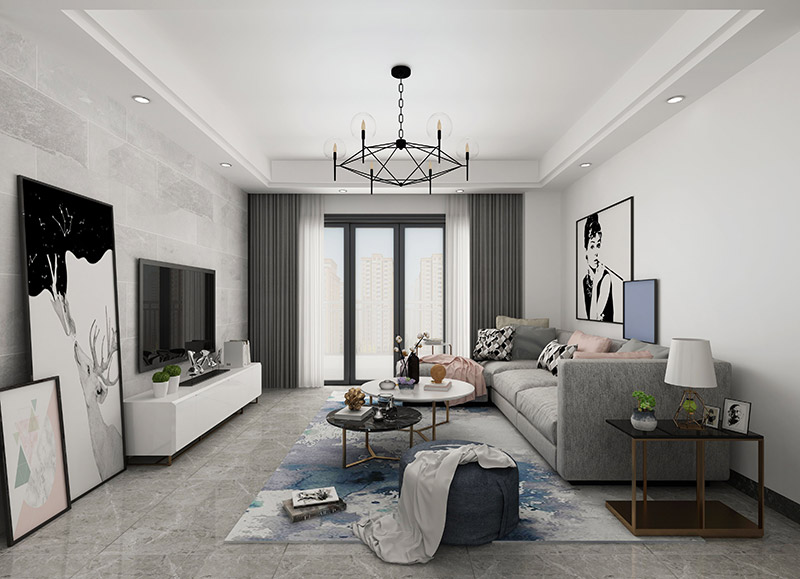 邦泰鉑仕公館三居97平米北歐風格裝修案例-客廳 邦泰鉑仕公館三居97平米北歐風格裝修案例-客廳