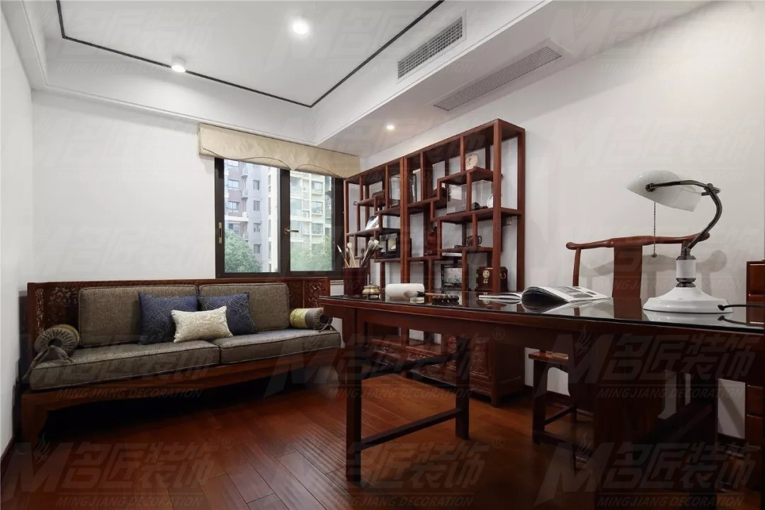 新中式風格家裝設計室內裝修效果圖-書房 新中式風格家裝設計室內裝修效果圖-書房