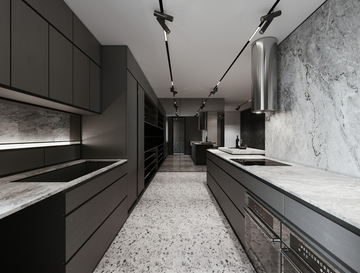 佛山裝修公司美式輕奢風格室內裝修效果圖-廚房 佛山裝修公司美式輕奢風格室內裝修效果圖-廚房