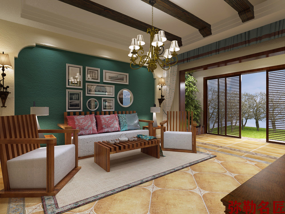 盛世家園躍層三居140平米美式鄉村風格裝修案例-客廳 盛世家園躍層三居140平米美式鄉村風格裝修案例-客廳