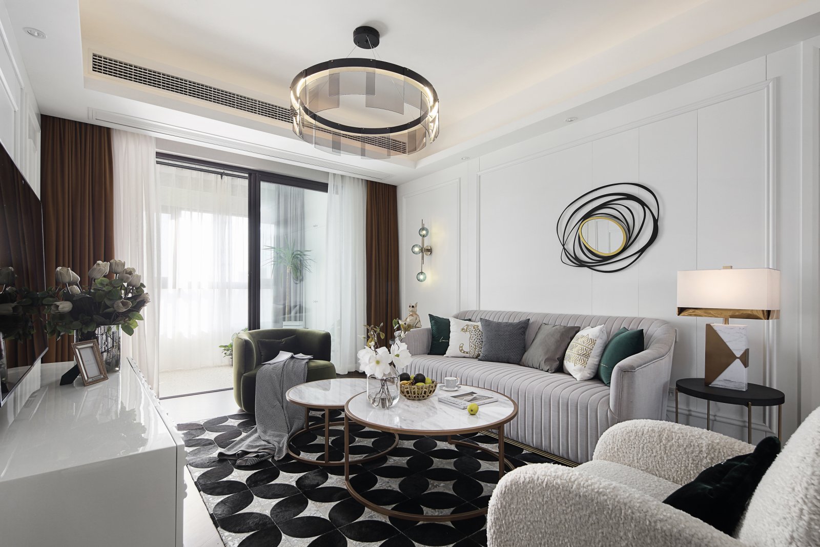 裝修案例輕奢風(fēng)格室內(nèi)裝修效果圖-客廳 裝修案例輕奢風(fēng)格室內(nèi)裝修效果圖-客廳