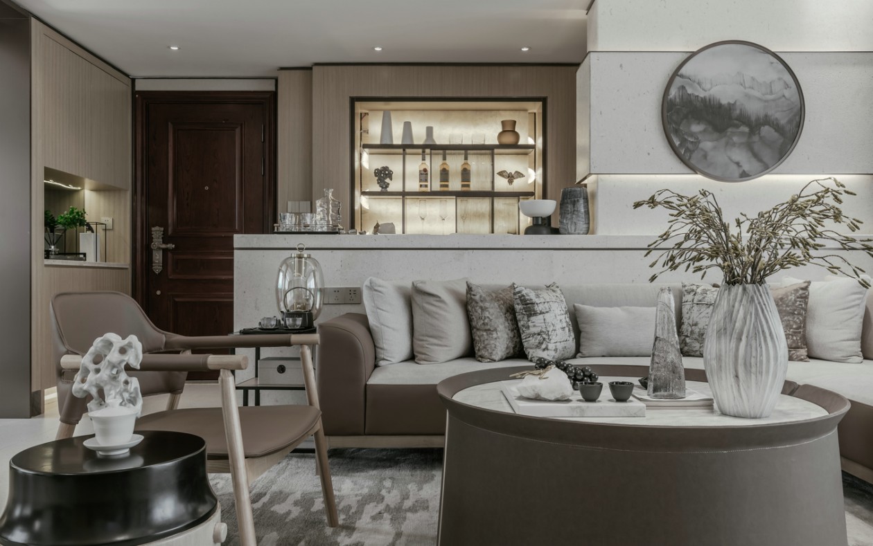 新中式風格室內(nèi)家裝案例效果圖-客廳茶幾 新中式風格室內(nèi)家裝案例效果圖-客廳茶幾