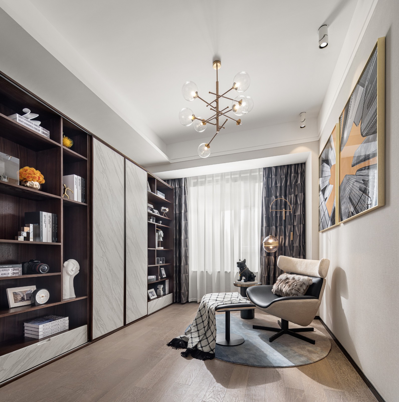 現(xiàn)代輕奢風(fēng)格室內(nèi)設(shè)計家裝案例-臥室 現(xiàn)代輕奢風(fēng)格室內(nèi)設(shè)計家裝案例-臥室