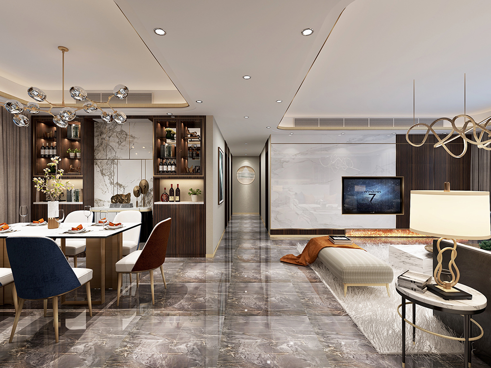 輕奢風(fēng)格室內(nèi)裝修效果圖-萬象江山二期四居195平米-客餐廳 輕奢風(fēng)格室內(nèi)裝修效果圖-萬象江山二期四居195平米-客餐廳