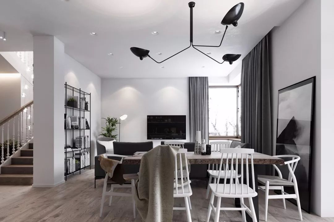 佛山裝修公司現代極簡風格復式裝修效果圖-餐廳 佛山裝修公司現代極簡風格復式裝修效果圖-餐廳