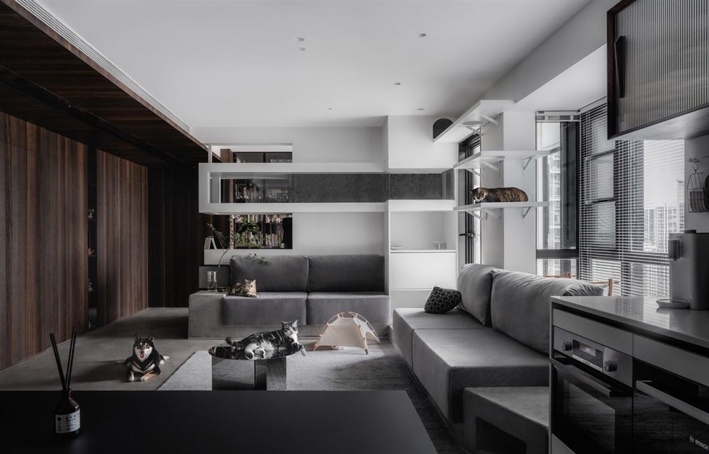 佛山市鵬瑞·三龍灣1號現(xiàn)代簡約風格四居室裝修案例