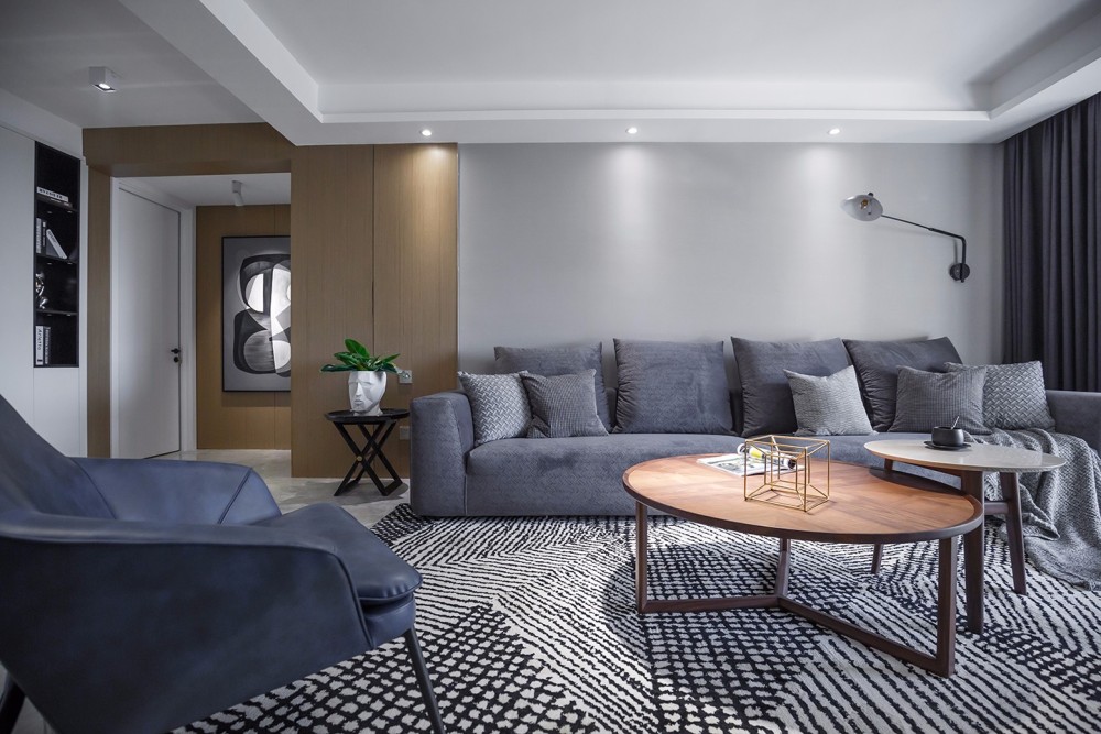 現代簡約風格室內家裝案例效果圖-客廳 現代簡約風格室內家裝案例效果圖-客廳
