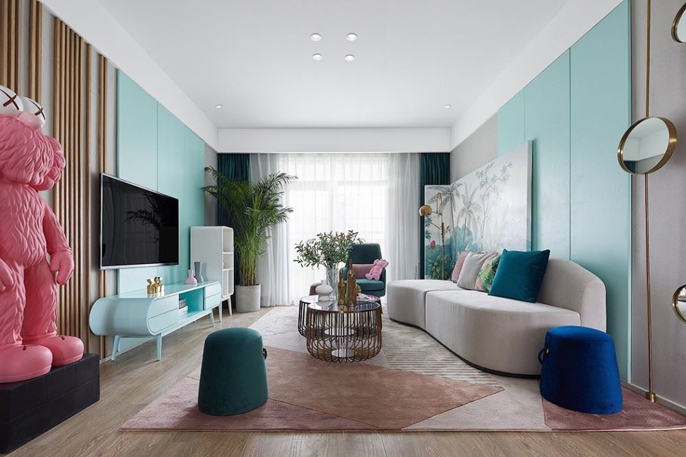 佛山市保利雲上輕奢風格三居室裝修案例