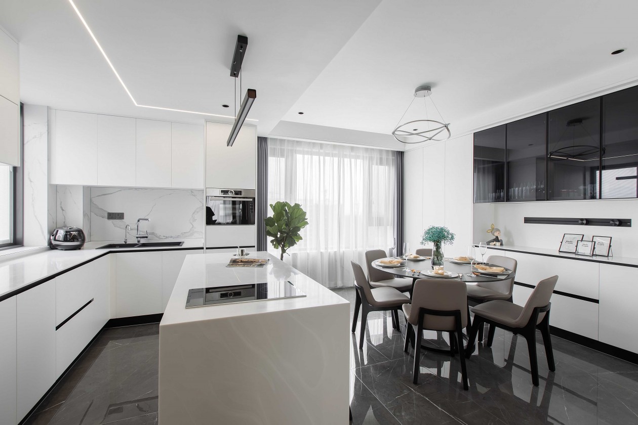 現(xiàn)代簡(jiǎn)約風(fēng)格室內(nèi)家裝案例效果圖-廚餐廳 現(xiàn)代簡(jiǎn)約風(fēng)格室內(nèi)家裝案例效果圖-廚餐廳