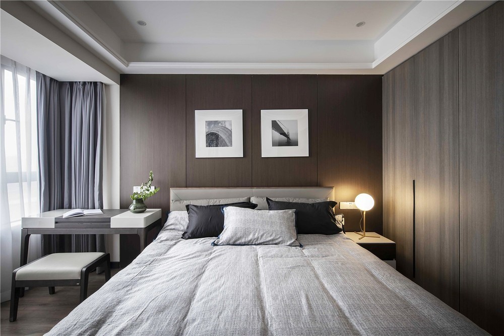 現代簡約風格室內家裝案例效果圖-臥室 現代簡約風格室內家裝案例效果圖-臥室