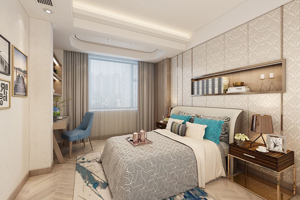 佛山市海倫堡玖悅瀾灣新中式風格復式裝修案例