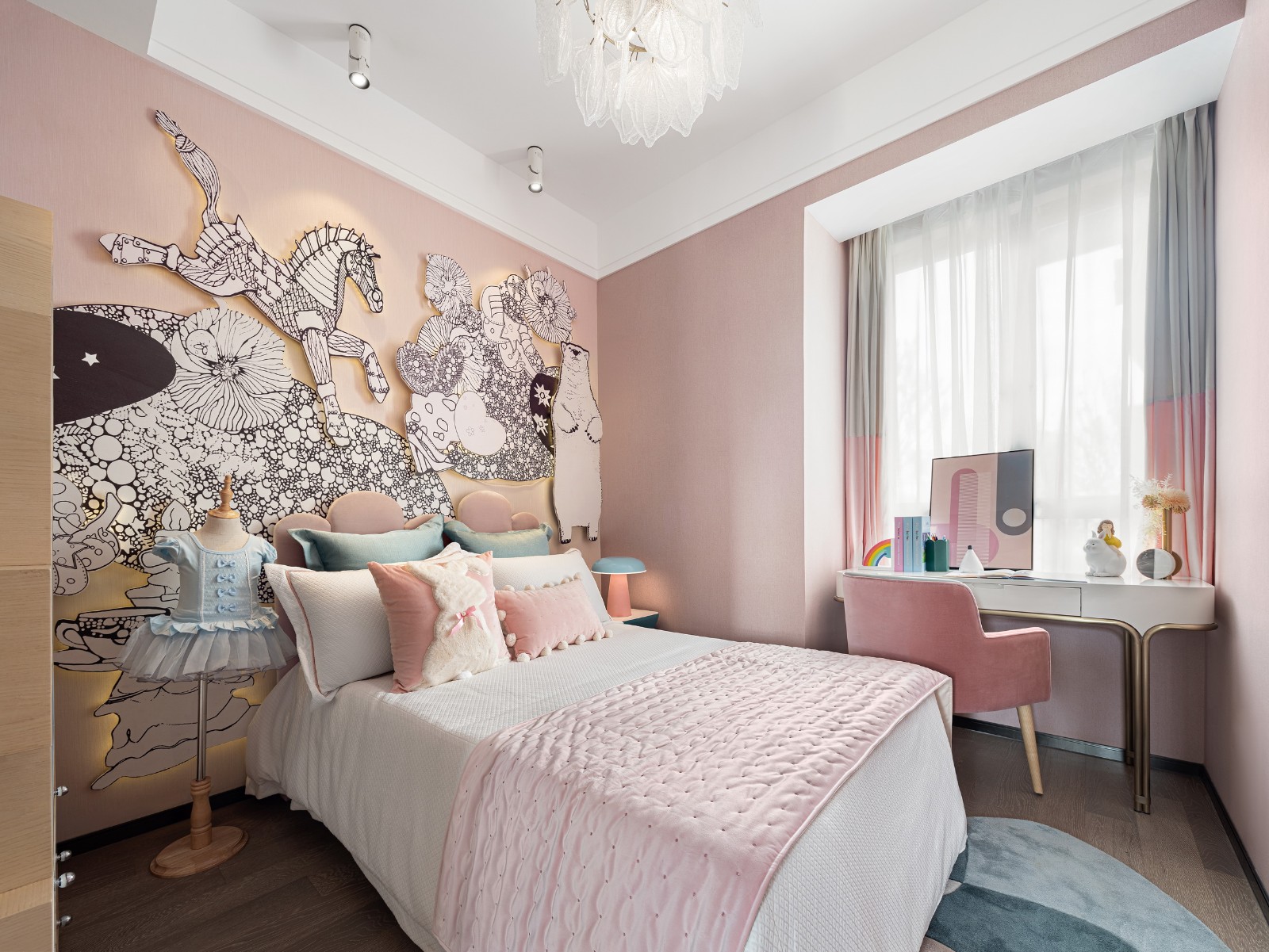 現(xiàn)代輕奢風(fēng)格室內(nèi)設(shè)計家裝案例-兒童房 現(xiàn)代輕奢風(fēng)格室內(nèi)設(shè)計家裝案例-兒童房