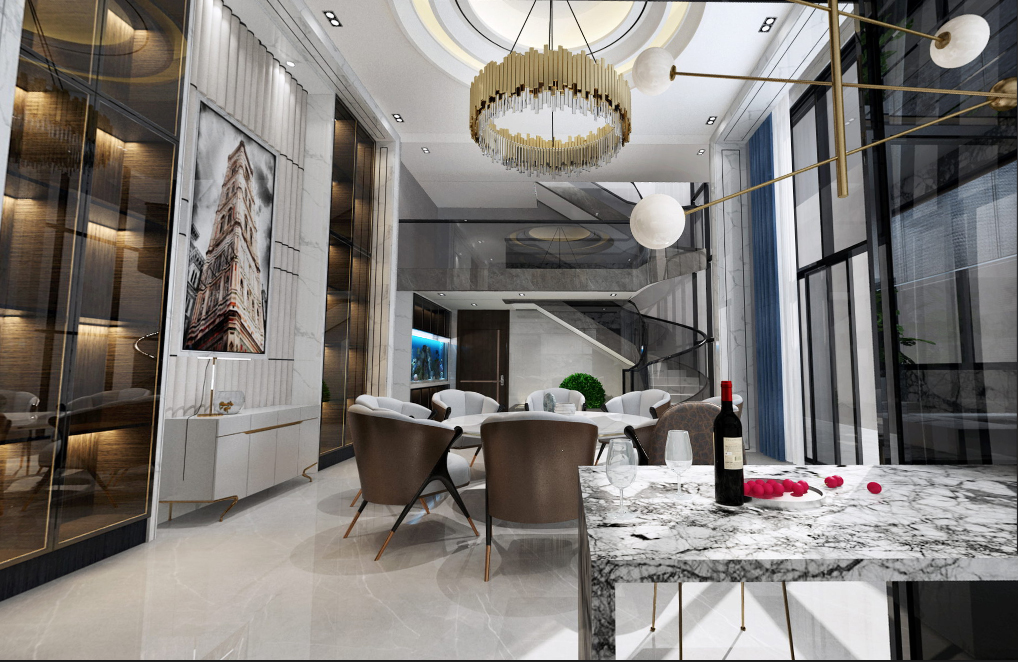 現代前衛風格室內裝修效果圖-芙蓉金城三居110平米-餐廳 現代前衛風格室內裝修效果圖-芙蓉金城三居110平米-餐廳