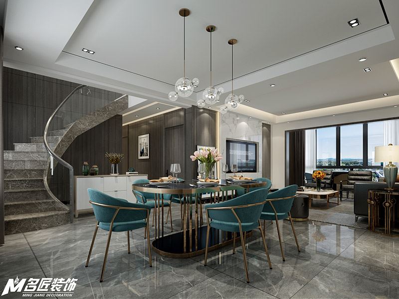 佛山市越秀閱湖臺北歐風格復式裝修案例