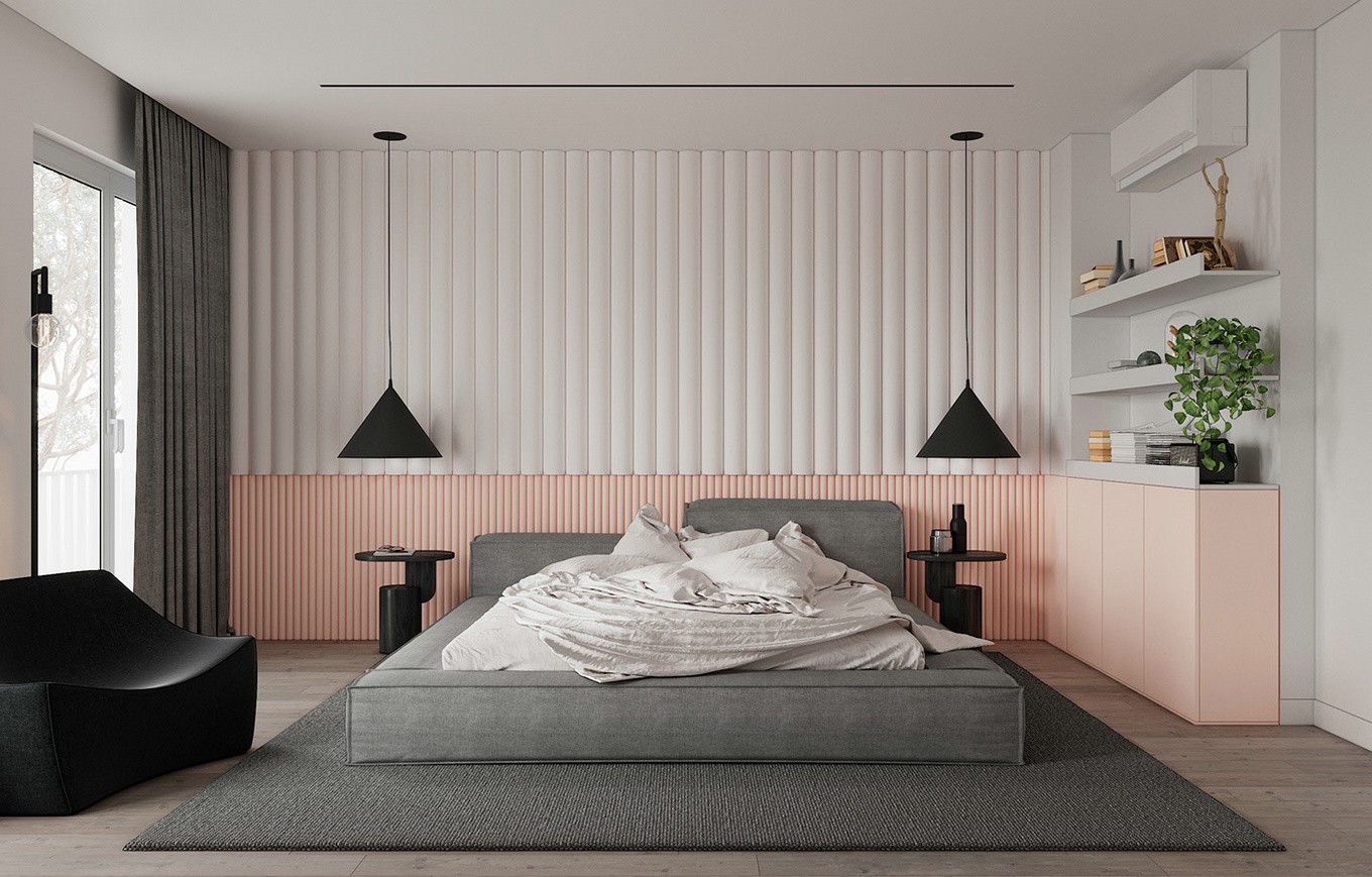 佛山裝修公司北歐風格室內裝修效果圖-主臥 佛山裝修公司北歐風格室內裝修效果圖-主臥