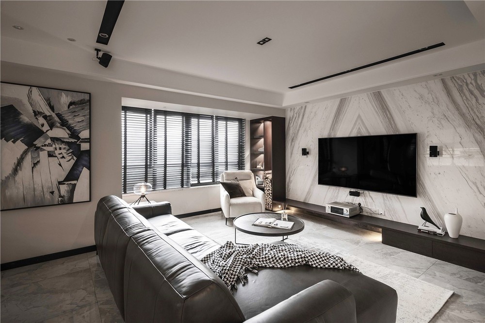 現代簡約風格室內家裝案例效果圖-客廳電視背景墻 現代簡約風格室內家裝案例效果圖-客廳電視背景墻