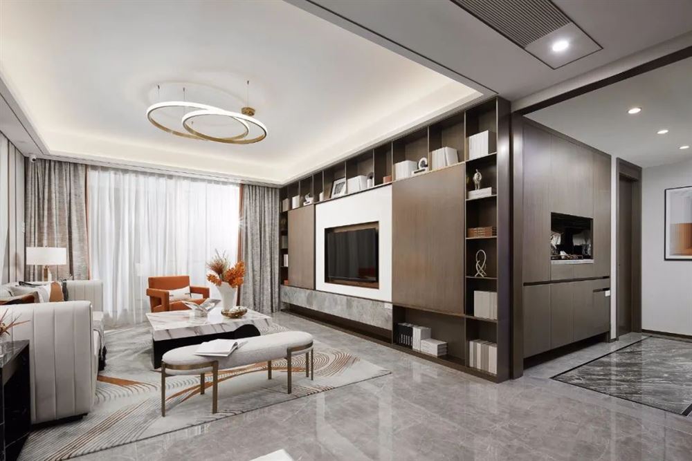 佛山市佛奧灣現代簡約風格四居室裝修案例