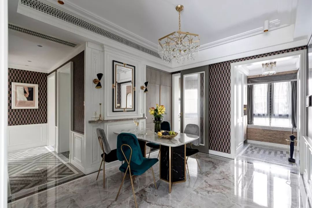 美式輕奢風格家裝設計室內裝修效果圖-餐廳 美式輕奢風格家裝設計室內裝修效果圖-餐廳