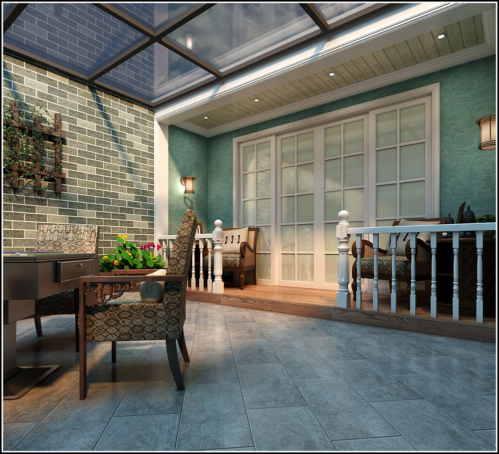 大同鉑藍郡別墅410平米地中海風格裝修案例-陽光房 大同鉑藍郡別墅410平米地中海風格裝修案例-陽光房