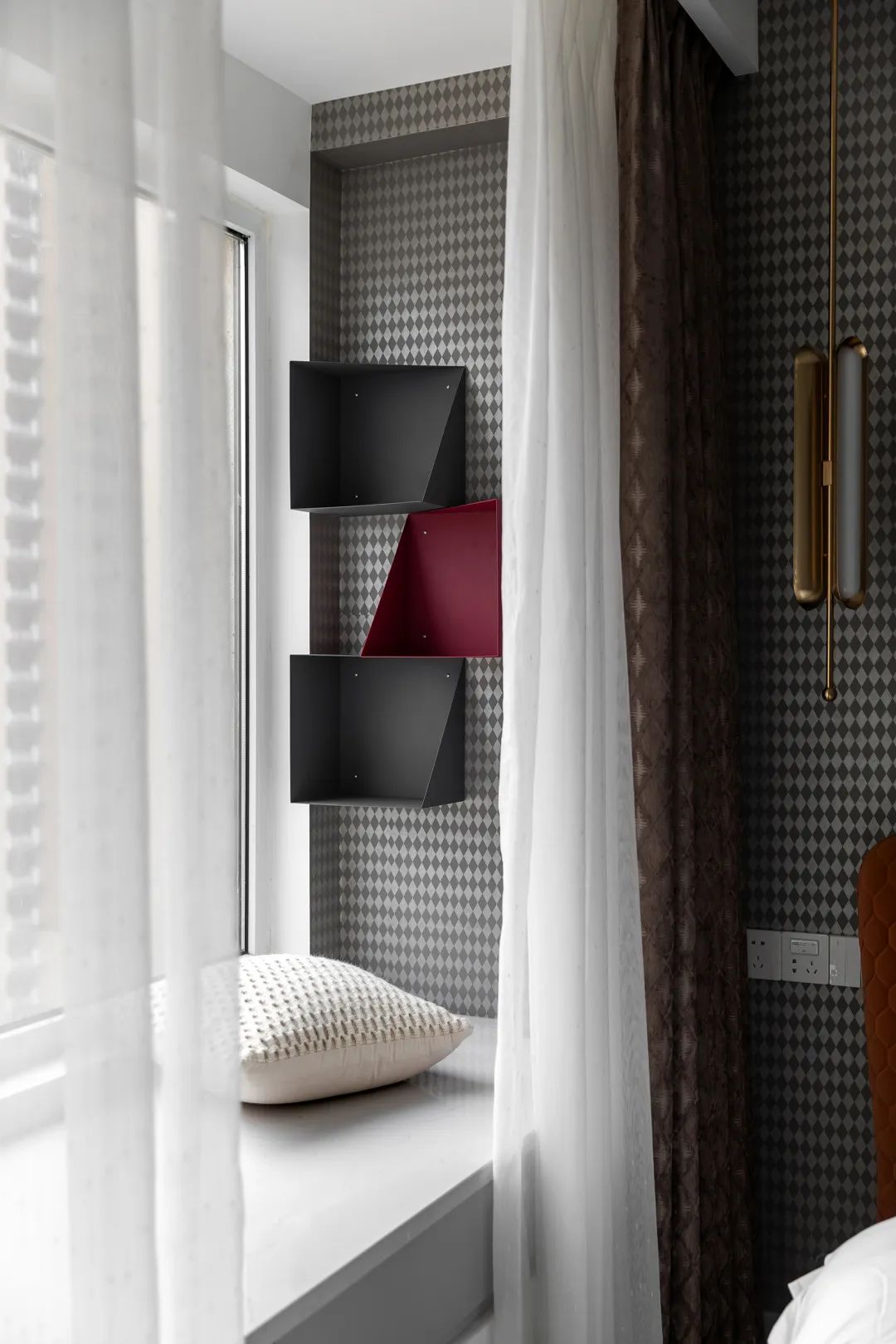 北歐風格家裝設計室內裝修效果圖-臥室飄窗 北歐風格家裝設計室內裝修效果圖-臥室飄窗