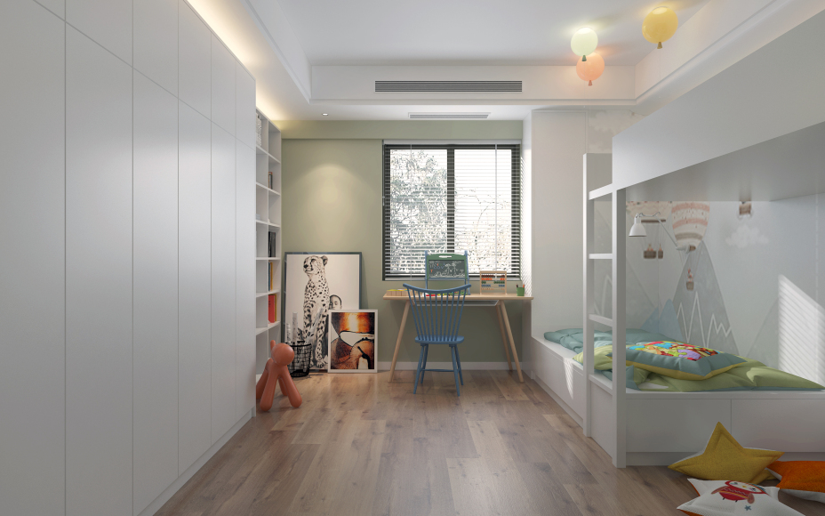 現代簡約風格室內家裝案例效果圖-兒童房 現代簡約風格室內家裝案例效果圖-兒童房
