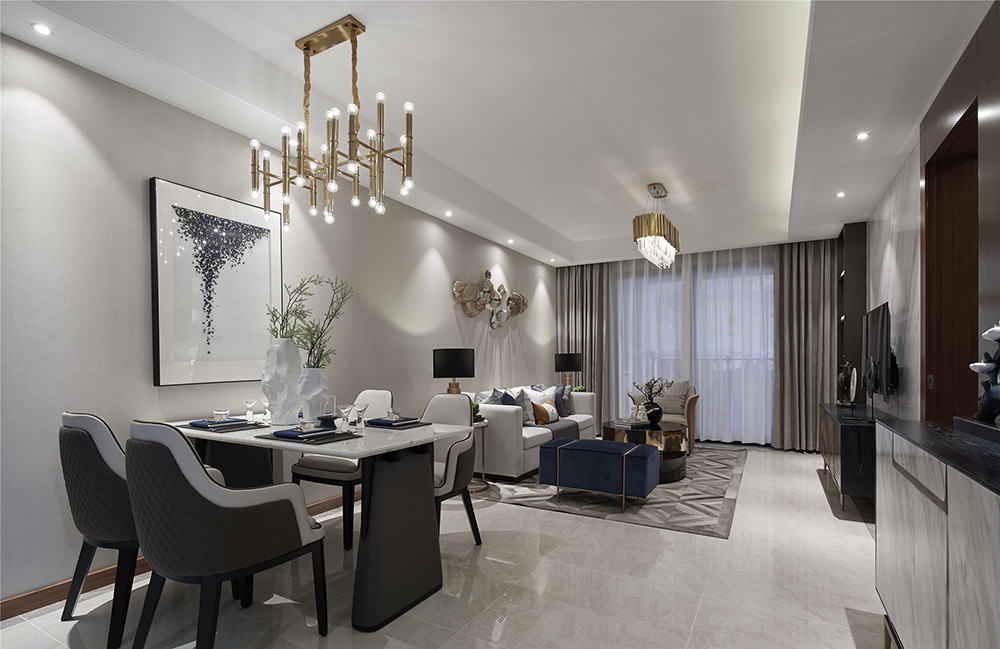 現代簡約風格室內裝修效果圖-恒大新城二居95平米-餐廳 現代簡約風格室內裝修效果圖-恒大新城二居95平米-餐廳