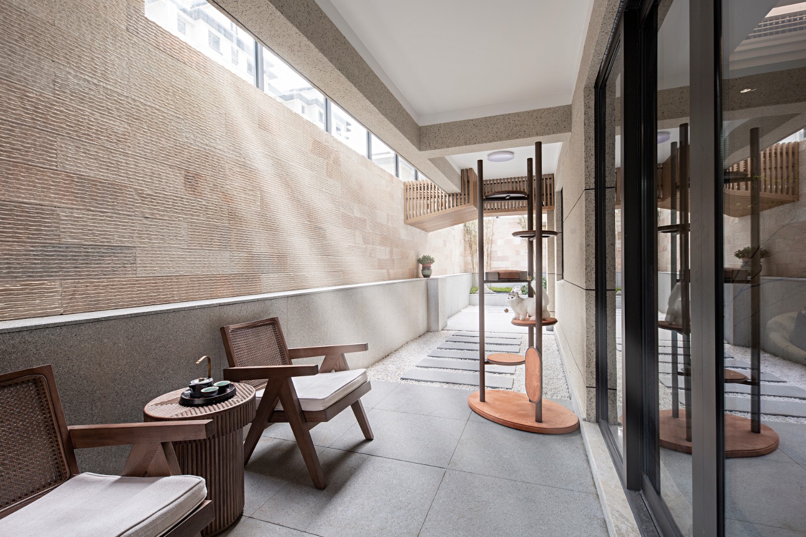 日式禪意風格家裝設計別墅裝修效果圖-陽臺 日式禪意風格家裝設計別墅裝修效果圖-陽臺