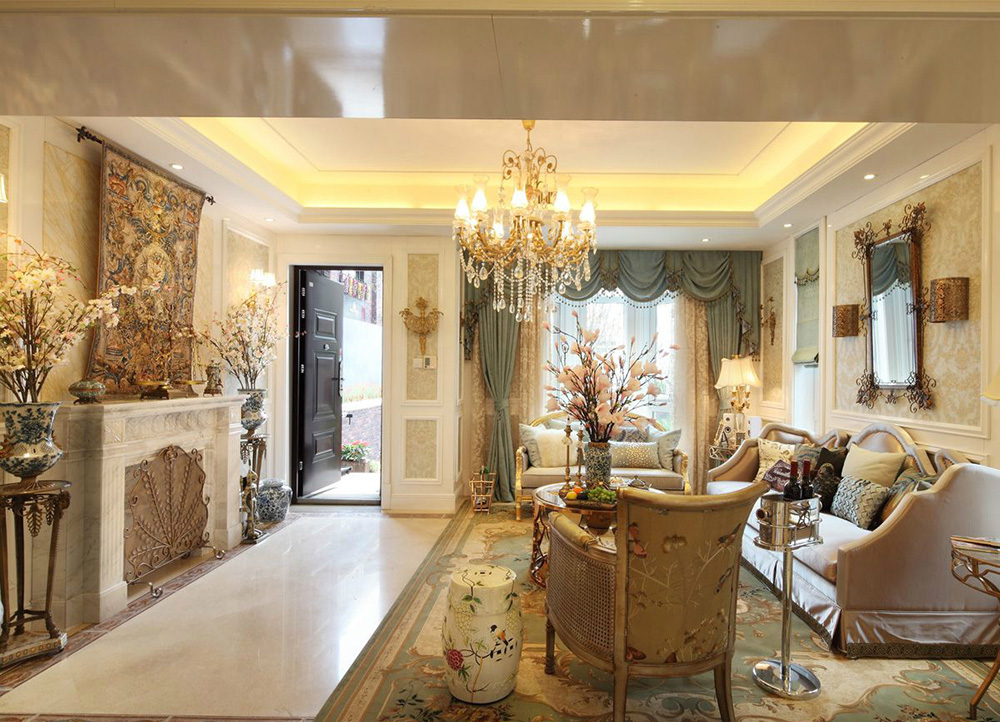 銀億上尚城別墅350平米美式鄉村風格裝修案例-客廳 銀億上尚城別墅350平米美式鄉村風格裝修案例-客廳