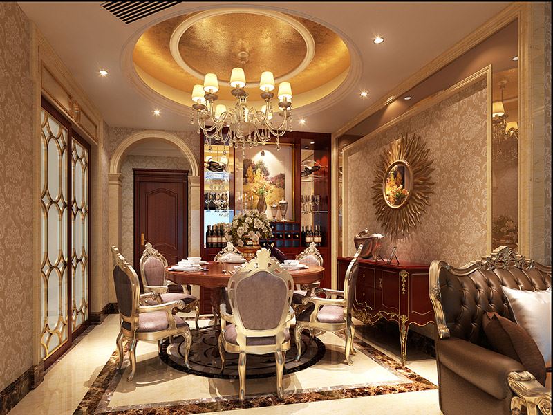 佛山市保利雲上新古典風格三居室裝修案例