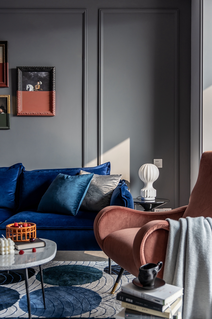 多元混搭輕奢風格室內家裝案例效果圖-沙發 多元混搭輕奢風格室內家裝案例效果圖-沙發