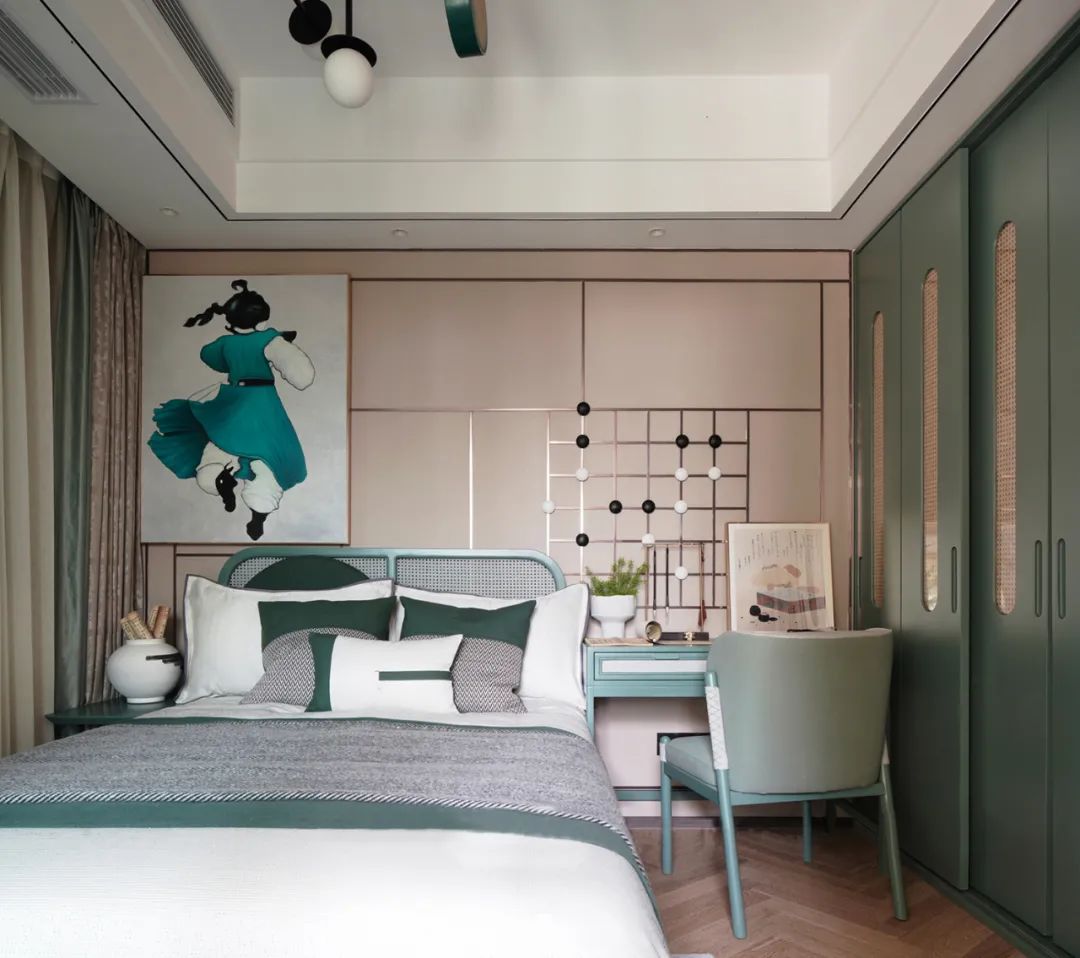 新中式風格室內設計家裝案例-次臥 新中式風格室內設計家裝案例-次臥