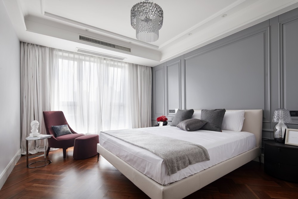 高雅簡歐風格室內家裝案例效果圖-臥室 高雅簡歐風格室內家裝案例效果圖-臥室