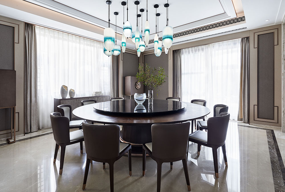 新中式風格家裝設計別墅裝修效果圖-餐廳 新中式風格家裝設計別墅裝修效果圖-餐廳