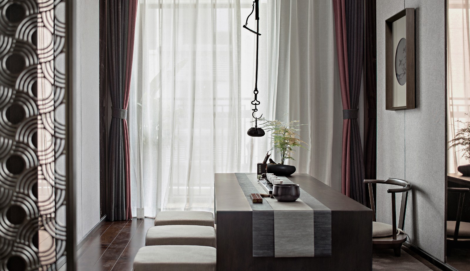 新中式風格家裝設計室內裝修效果圖-茶室 新中式風格家裝設計室內裝修效果圖-茶室