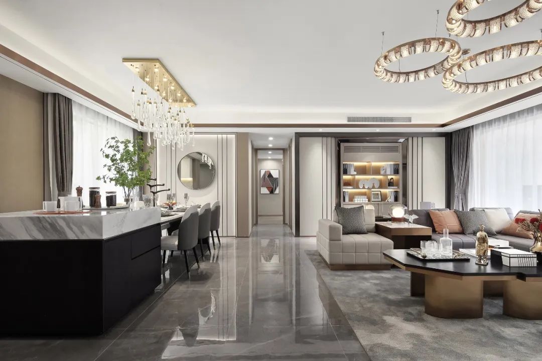 現代簡歐風格家裝設計室內裝修效果圖-客餐廳 現代簡歐風格家裝設計室內裝修效果圖-客餐廳