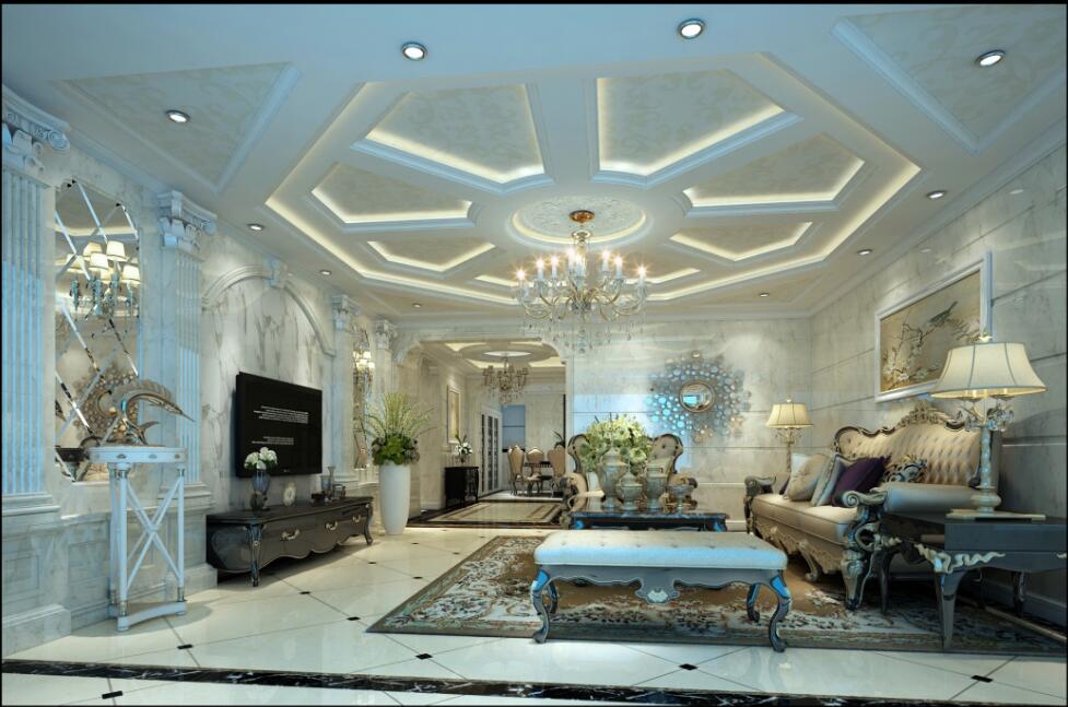 佛山裝修公司簡歐風格室內裝修效果圖-客廳 佛山裝修公司簡歐風格室內裝修效果圖-客廳