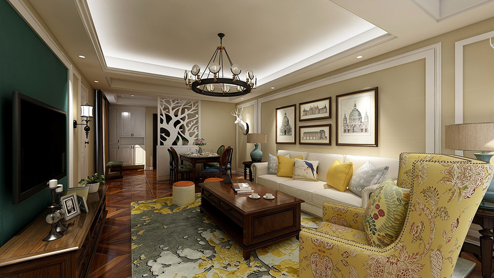 美式鄉(xiāng)村風(fēng)格室內(nèi)裝修效果圖-盛景園復(fù)式樓280平米-客廳 美式鄉(xiāng)村風(fēng)格室內(nèi)裝修效果圖-盛景園復(fù)式樓280平米-客廳