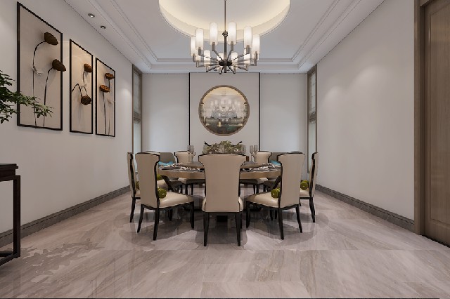 裝修公司新中式風(fēng)格室內(nèi)裝修效果圖-餐廳 裝修公司新中式風(fēng)格室內(nèi)裝修效果圖-餐廳