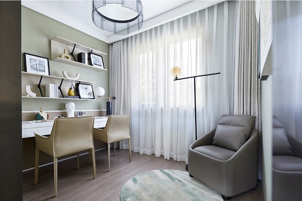 北歐輕奢風格室內家裝案例效果圖-書房 北歐輕奢風格室內家裝案例效果圖-書房