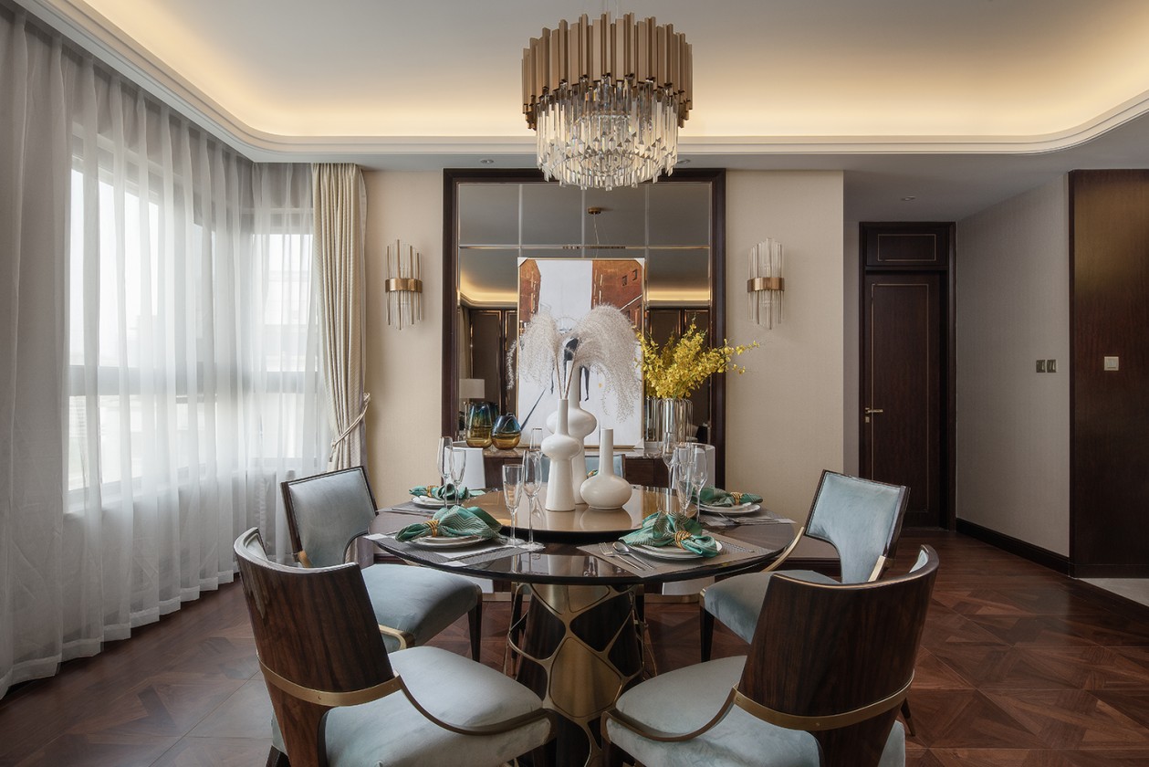 歐式輕奢風格家裝設計室內裝修效果圖-餐廳 歐式輕奢風格家裝設計室內裝修效果圖-餐廳