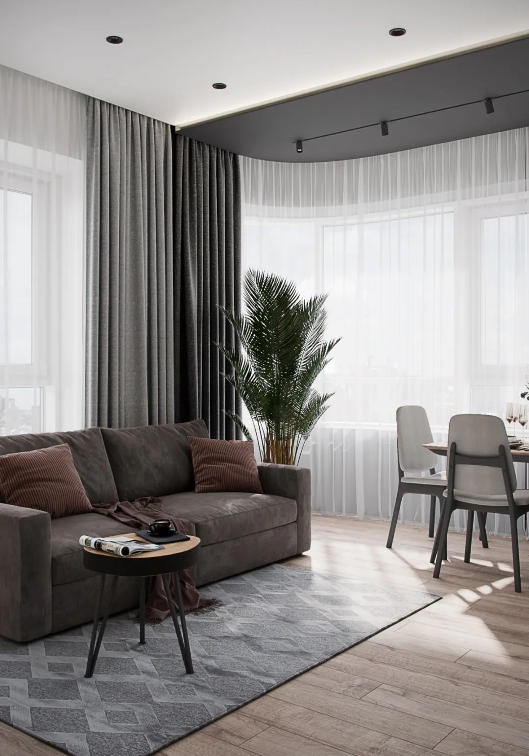 裝修案例輕奢高級(jí)灰風(fēng)格室內(nèi)裝修效果圖-客廳 裝修案例輕奢高級(jí)灰風(fēng)格室內(nèi)裝修效果圖-客廳