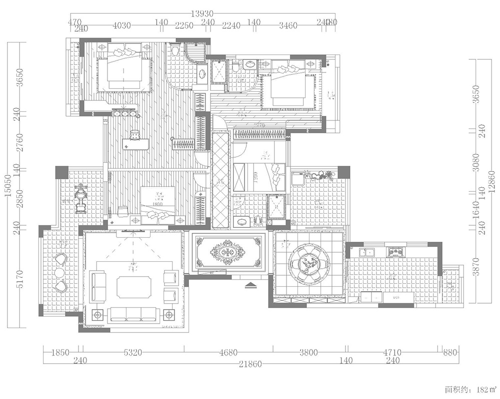 佛山裝修公司簡歐風格室內裝修效果圖-戶型圖 佛山裝修公司簡歐風格室內裝修效果圖-戶型圖