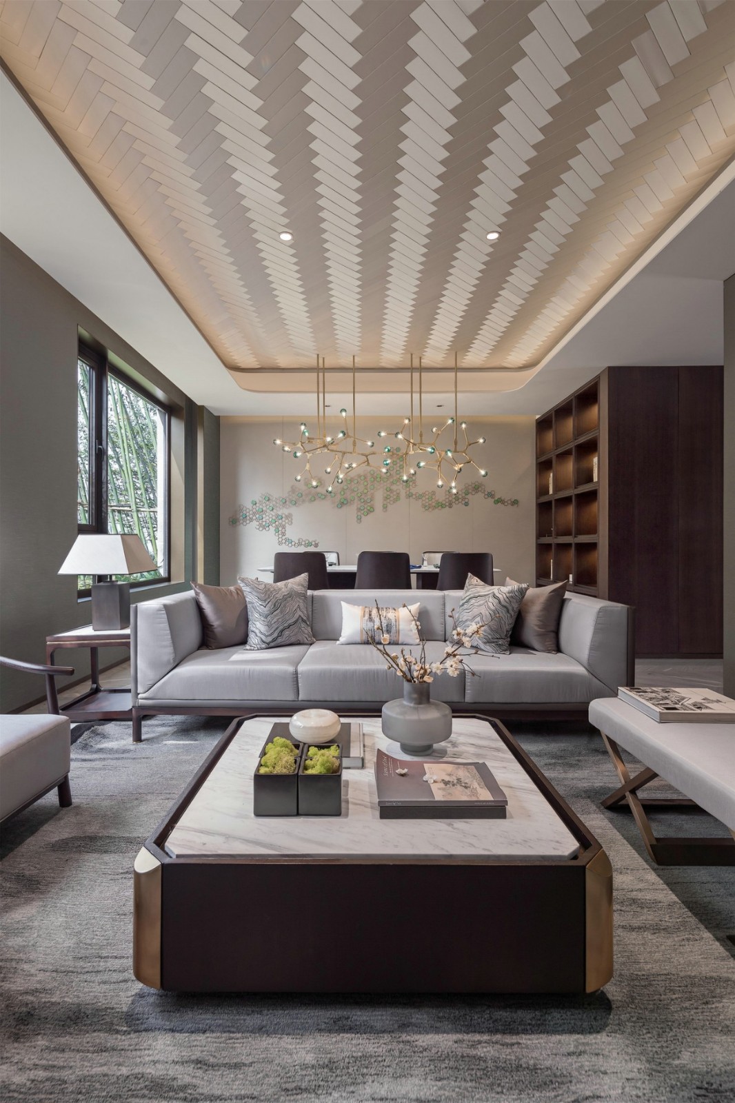 裝修案例新中式風格室內裝修效果圖-客廳 裝修案例新中式風格室內裝修效果圖-客廳