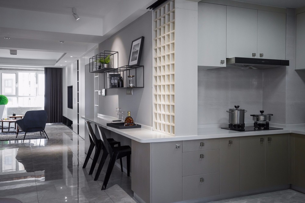 現代簡約風格室內家裝案例效果圖-廚房 現代簡約風格室內家裝案例效果圖-廚房