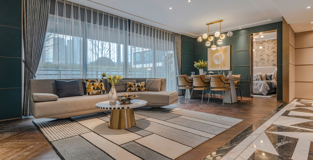 簡約輕奢風格室內(nèi)設計家裝案例-客廳 簡約輕奢風格室內(nèi)設計家裝案例-客廳