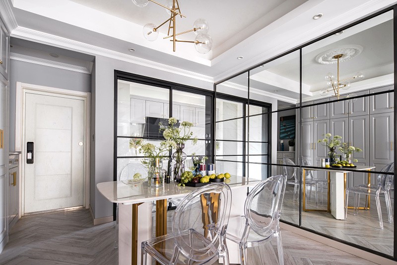 簡歐輕奢風格室內家裝案例效果圖-玄關 簡歐輕奢風格室內家裝案例效果圖-玄關