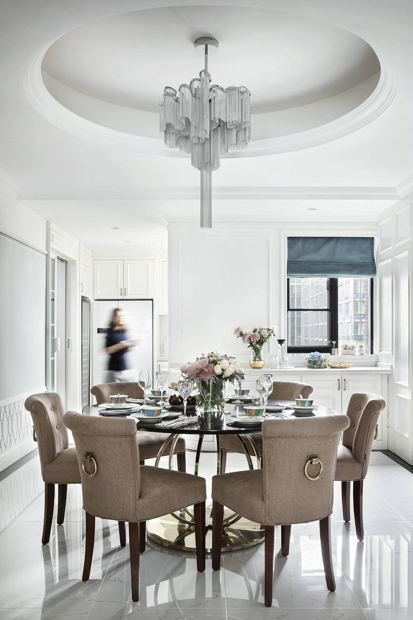 廣州裝修公司歐式輕奢風格室內裝修效果圖-餐廳 廣州裝修公司歐式輕奢風格室內裝修效果圖-餐廳